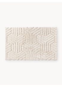 Antypoślizgowa mata łazienkowa Fatu Beżowy Bawełna S 60 x D 90 cm | Westwing Collection