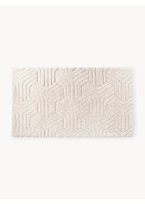 Antypoślizgowa mata łazienkowa Fatu Beżowy Bawełna S 70 x D 120 cm | Westwing Collection