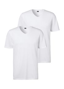 s.Oliver Heren T-shirt in wit ,maat S, Witt, 95% Katoen, 5% Elastan