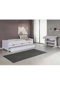 Mid.you Einzelzimmer , Weiß , Holz , Kiefer , massiv , Lattenrost, mit Schubkästen , Schlafzimmer, Komplette Schlafzimmer und Serien, Schlafzimmerserien