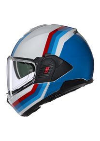 Nolan N120-1 N-Com Lineo 347 Motorradhelm (Weiß/Blau/Rot)
