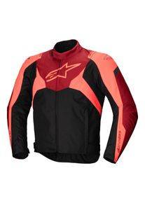 Alpinestars T-Jaws V4 WP Motorradjacke (Schwarz/Fluorot/Dunkelrot)