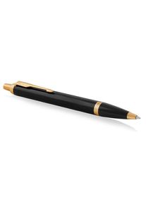 Parker IM Kugelschreiber | Schwarze Lackierung mit Goldzierteileny | Mittlere Spitze | Blau | Geschenkbox