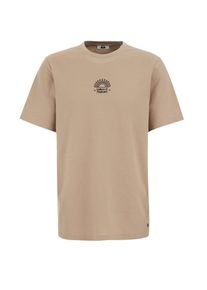 WE Fashion Män T-shirt ljusbrun / svart Storlek XXXL