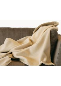 Merino deken van natuurlijk haar "Pecorina" | Fluwelen bies | 100x150 cm | antraciet | Handgemaakt | Duurzaam | allnatura | Wollen dekens van