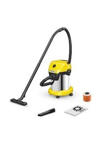 Kärcher Kärcher Aspirador en Seco y Húmedo WD 3 S V-17/4/20, filtro cartucho, filtro fieltro, 1000W, depósito acero inoxidable 17l, función soplado