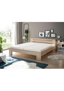 Schlafkontor Futonbett »Cannes« braun, Größe Liegefläche B/L: 180 cm x 200 cm Höhe: 71 cm LF 180 x 200 cm , Futonbett