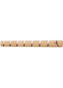 Umbra Wandgarderobe , Naturfarben , Holz, Kunststoff , Esche , 6.4x3.2x81.3 cm , Garderobe, Garderobenpaneele, Wandgarderobe