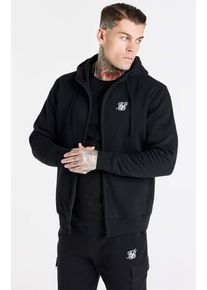 SikSilk Trainingskapuzenpullover »SikSilk Kapuzenpullover Black Essential Zip Through Funnel Hoodie«