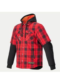 Alpinestars Motorradjacke MO.ST.EQ Tartan Shirt (Rot/Schwarz)