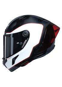 Nolan X-804 RS Ultra Carbon Asso Di Picche 343 Motorradhelm (Weiß/Rot/Carbon)