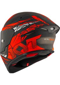 KYT TT-Revo Combustion Motorradhelm (Rotmatt/Schwarz)