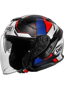 Shoei J-Cruise3 Whizzy TC-10 Motorradhelm (Weiß/Schwarz/Blau/Rot)