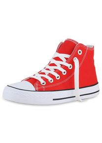 VAN HILL Sneaker high ' Adam ' Herren rot Größe 35 Unifarben