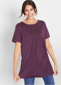 T-shirt in A-lijn korte mouw - paars - maat 56/58 (3XL) - viscose - bonprix