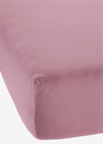 Jersey Comfort hoeslaken - paars - maat 150x200 cm - 100% katoen - bonprix