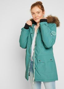 Outdoor jas met capuchon waterdicht - groen - maat 36 - bonprix