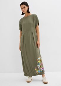Maxi-jurk van vloeiende viscose met print - groen - maat 40 - viscose - bonprix