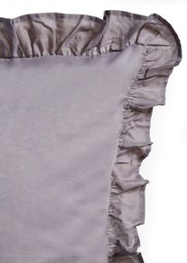 Dekbedovertrek met ruches - grijs - maat 155x220 cm - 100% katoen - bonprix