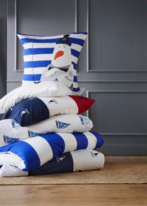 Dekbedovertrek met meeuw - blauw - maat 135x200 cm - met katoen - bonprix