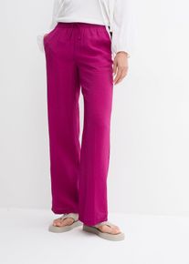 Marlene broek met elastische tailleband van viscosemix - paars - maat 36 - viscose - bonprix