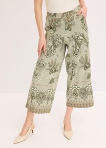 Jersey broek met paisley motief - beige - maat 56/58 (3XL) - met katoen - bonprix