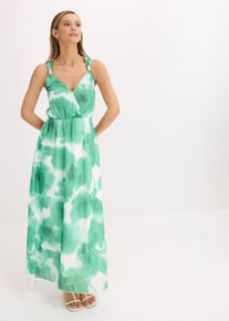 Chiffon jurk met bandjes en decoratieve accessoires - wit - maat 48 - bonprix