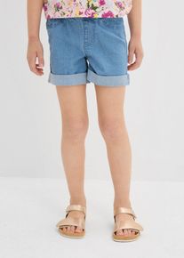 Jeans short mid waist - blauw - maat 134 - met katoen - bonprix