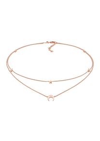 Elli - Girocollo Strati Astro Stelle Mezzaluna in Argento Sterling 925 Collane 1 pieces female