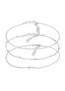Elli - con design a croce a sfera ritorta Set di 3 in argento sterling 925 Bracciali e Braccialetti 1 pieces female