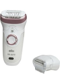 Braun Silk-épil 9 9730 Epilierer Rasierer Trimmer Haarentferner Nass-Trocken weiß
