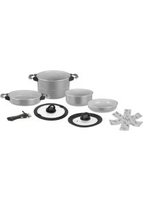 Brunner Fusion Topfset Kochtopf-Set Pfanne Griffzange 8-teilig Camping Wohnwagen Aluminium