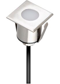 EVN Lichttechnik EVN LED Bodeneinbau, quadratisch, IP67, 12V/DC, 1W, 3000K, 100lm, Edelstahl (P67104002)