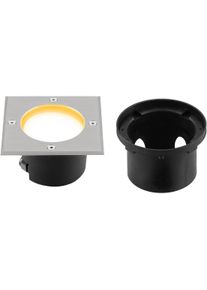 EVN Lichttechnik EVN LED Bodeneinbau, quad., inkl. LM, IP67, 230V, 6W, 3000K, 450lm, EDS / Alu (677410062)