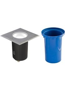 EVN Lichttechnik EVN Bodeneinbau, quad., schwenkbar, inkl. LM, IP67, 230V, 4,6W, 4000K, 390lm, EDS / Alu (678435504)