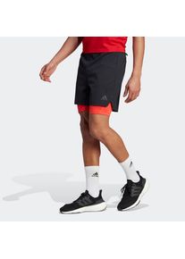 adidas Performance Sporthose 'Power Workout' Herren orangerot / schwarz Größe XS