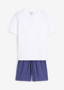 Shorty aus Musselin - blau - Größe 48/50 (M) - 100% Baumwolle,Musselin- bonprix