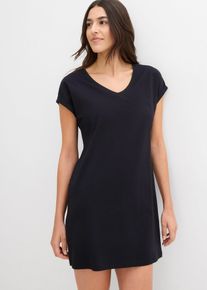 Shirtkleid aus reiner Bio-Baumwolle (2er Pack), schwarz, Größe 36/38 (S), 100% Baumwolle, bonprix