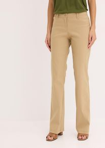 Stretch-Hose Bootcut, braun, Größe 46, bonprix