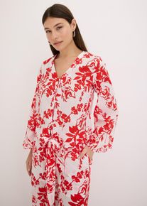 Bluse aus reiner Baumwolle, wei&szlig;, Gr&ouml;&szlig;e 36, mit Baumwolle, bonprix