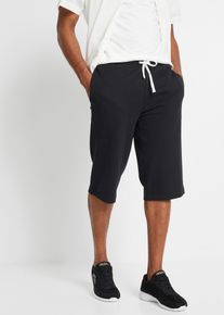 Sweat-Longbermuda, schwarz, Größe 68/70 (4XL), mit Baumwolle, bonprix
