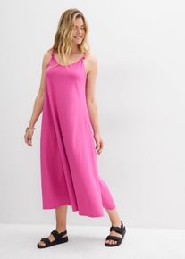 Jerseykleid aus reiner Baumwolle, pink, Größe 44/46 (L), 100% Baumwolle, bonprix