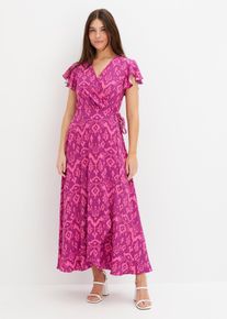bedrucktes Wickelkleid, lila, Größe 40, bonprix