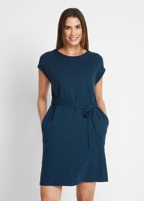 Shirtkleid aus reiner Baumwolle, blau, Größe 36/38 (S), 100% Baumwolle, bonprix