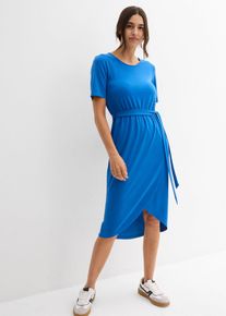 figurbetontes Jerseykleid aus softem Viskose-Mix, blau, Größe 44/46 (L), Viskose, bonprix
