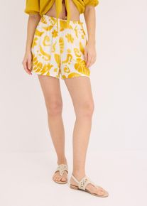 Shorts aus strukturierter Viskose, wei&szlig;, Gr&ouml;&szlig;e 52, Viskose, bonprix