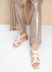 Riemchensandalen, wei&szlig;, Gr&ouml;&szlig;e 38, Vegan, bonprix