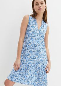 Shirtkleid aus fließendem Viskose-Mix, blau, Größe 40/42 (M), Viskose, bonprix