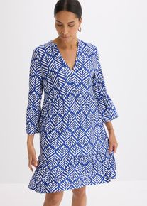 Jersey-Tunika-Kleid aus softem Viskose-Mix, blau, Gr&ouml;&szlig;e 36/38 (S), Viskose, bonprix