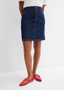 Jeansrock Mid Waist Low Stretch - blau - Größe 44 mit Baumwolle- bonprix